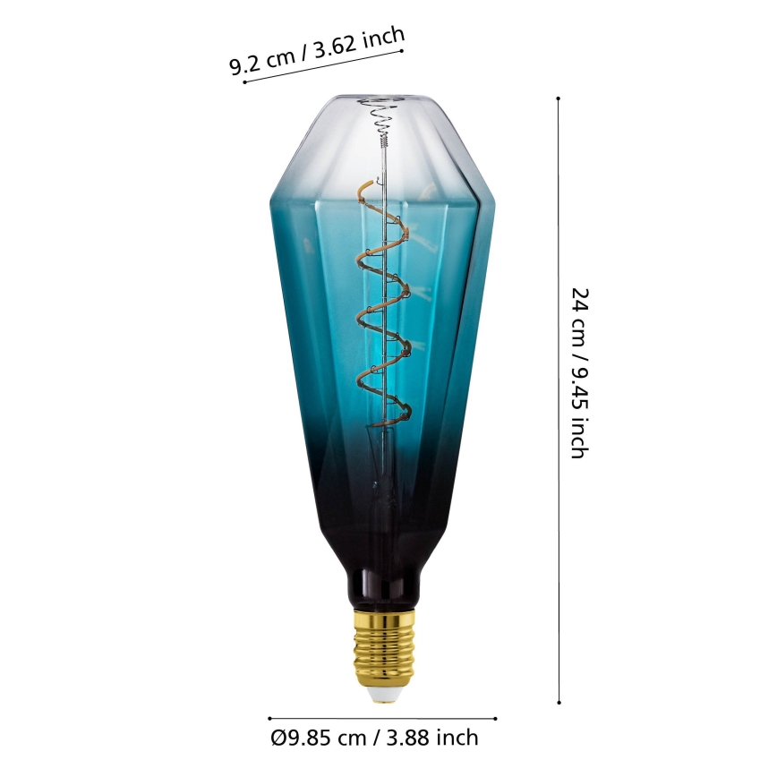 Ρυθμιζόμενη λάμπα LED VINTAGE E27/4W/230V 2000K μπλε - Eglo 110235