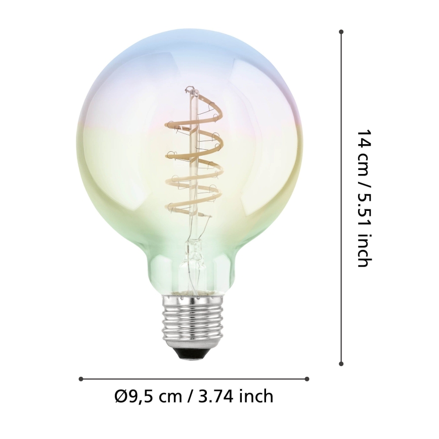 Ρυθμιζόμενη λάμπα LED VINTAGE G95 E27/4W/230V 2000K - Eglo 110207