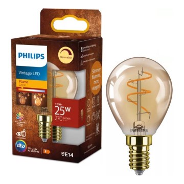 Ρυθμιζόμενη λάμπα LED VINTAGE Philips P45 E14/3,1W/230V 2200K