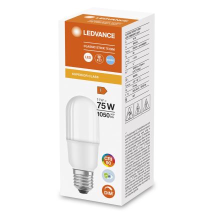 Ρυθμιζόμενη LED λάμπα E27/11W/230V 6500K CRI 90 - Ledvance