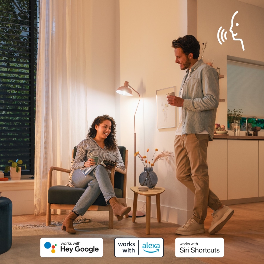 LED RGB Ρυθμιζόμενη λάμπα Philips SMART P45 E14/4,9W/230V 2200-6500K CRI 90