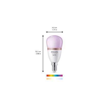 LED RGB Ρυθμιζόμενη λάμπα Philips SMART P45 E14/4,9W/230V 2200-6500K CRI 90
