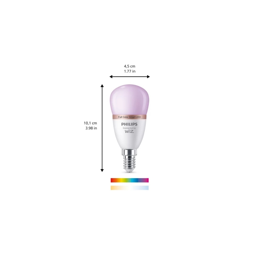 LED RGB Ρυθμιζόμενη λάμπα Philips SMART P45 E14/4,9W/230V 2200-6500K CRI 90