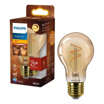 Ρυθμιζόμενη LED λάμπα ρετρό Philips A60 E27/3,1W/230V 1800K