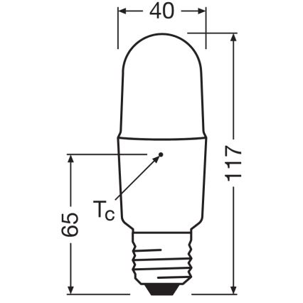 Ρυθμιζόμενη LED λάμπα STICK E27/11W/230V 4000K CRI 90 - Osram