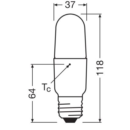 Ρυθμιζόμενη LED λάμπα STICK E27/8,5W/230V 4000K - Osram