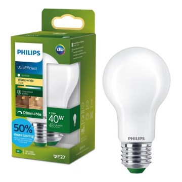 Ρυθμιζόμενη LED λάμπα ULTRAEFFICIENT Philips A60 E27/2,3W/230V 2700K