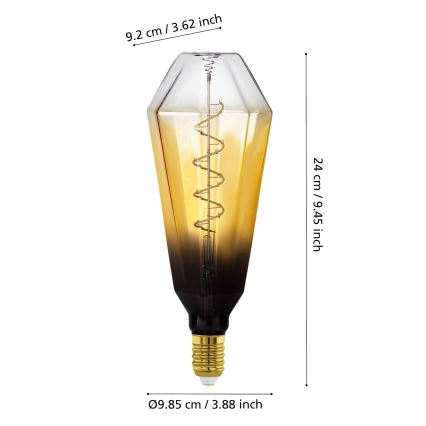 Ρυθμιζόμενη LED λάμπα VINTAGE E27/4W/230V 1700K μπεζ - Eglo 110236