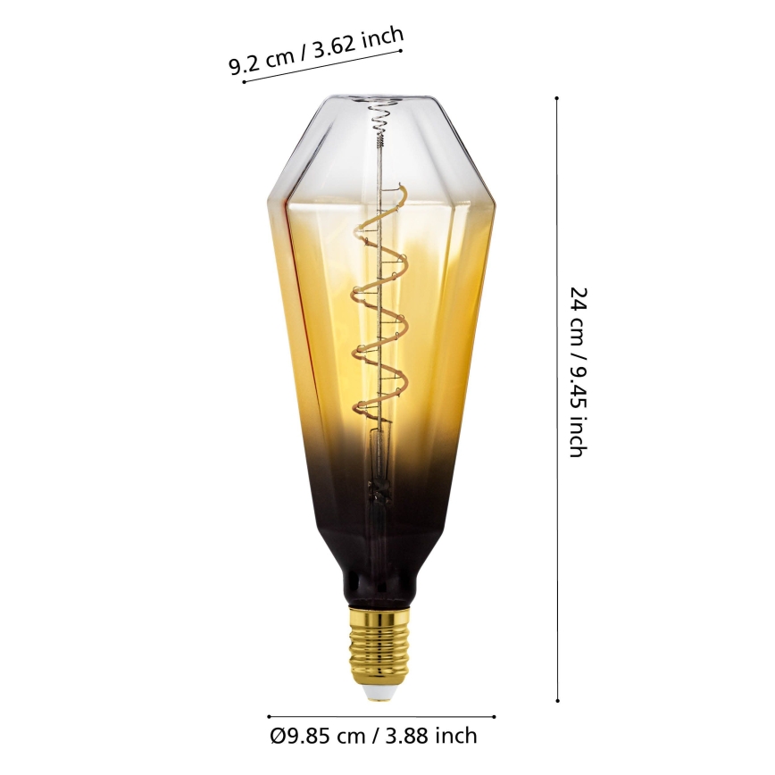 Ρυθμιζόμενη LED λάμπα VINTAGE E27/4W/230V 1700K μπεζ - Eglo 110236