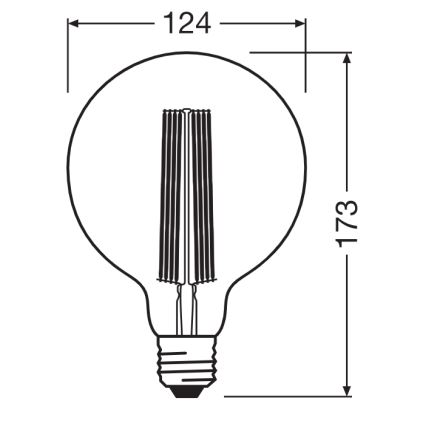 Ρυθμιζόμενη LED λάμπα VINTAGE FILAMENT E27/5,8W/230V 2200K - Osram
