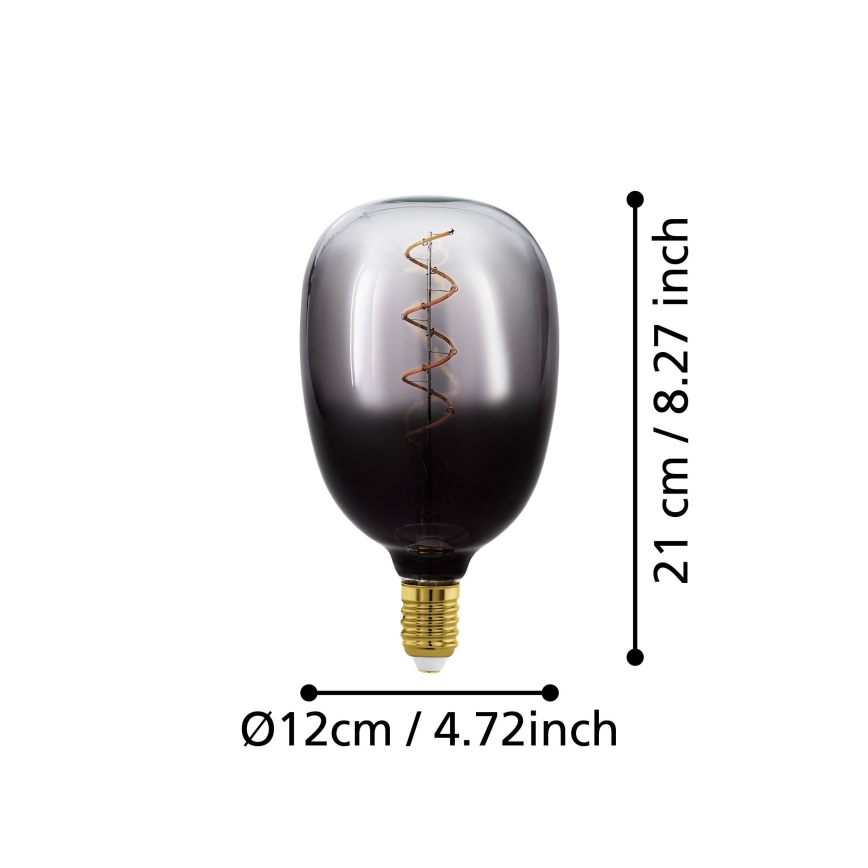 Ρυθμιζόμενη LED λάμπα VINTAGE T120 E27/4W/230V 1800K καπνιστή - Eglo 110227