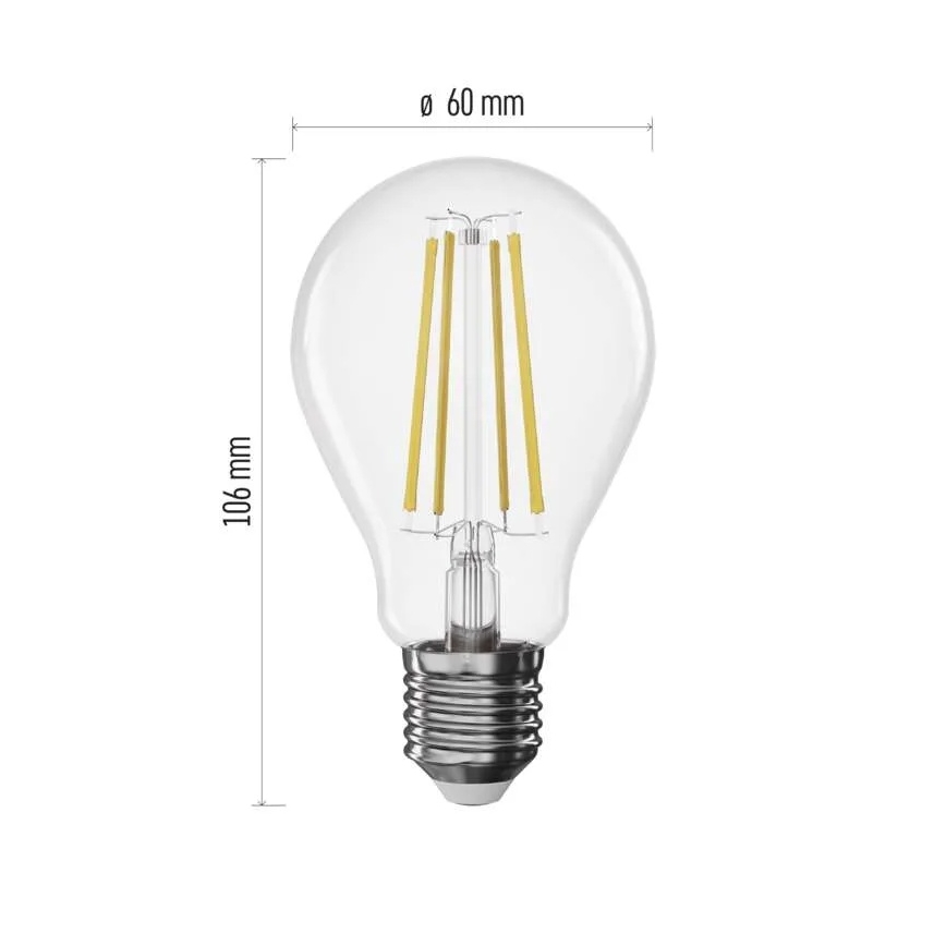 Ρυθμιζόμενη LED λάμπα νήματος A60 E27/7,5W/230V 2700K