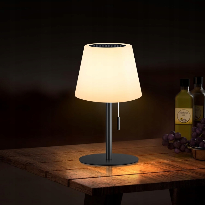 Ρυθμιζόμενη LED ηλιακή λάμπα LED/2W/5V USB 1200 mAh IP44 λευκή/μαύρη