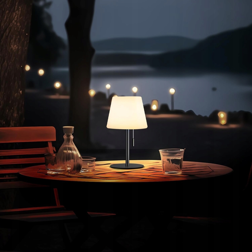 Ρυθμιζόμενη LED ηλιακή λάμπα LED/2W/5V USB 1200 mAh IP44 λευκή/μαύρη