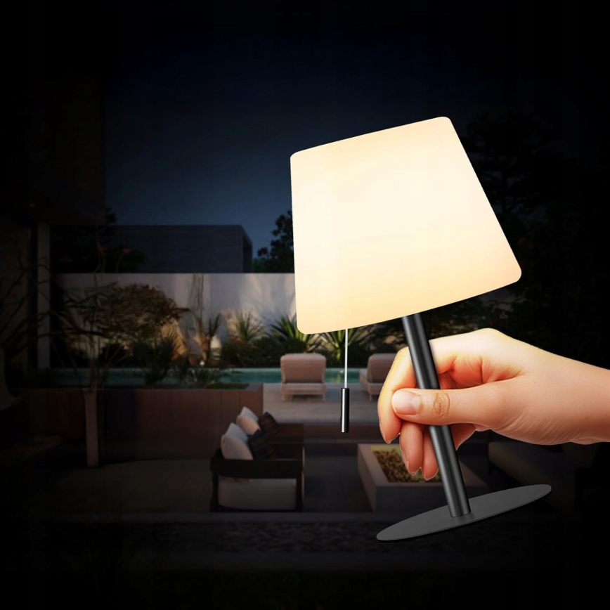 Ρυθμιζόμενη LED ηλιακή λάμπα LED/2W/5V USB 1200 mAh IP44 λευκή/μαύρη