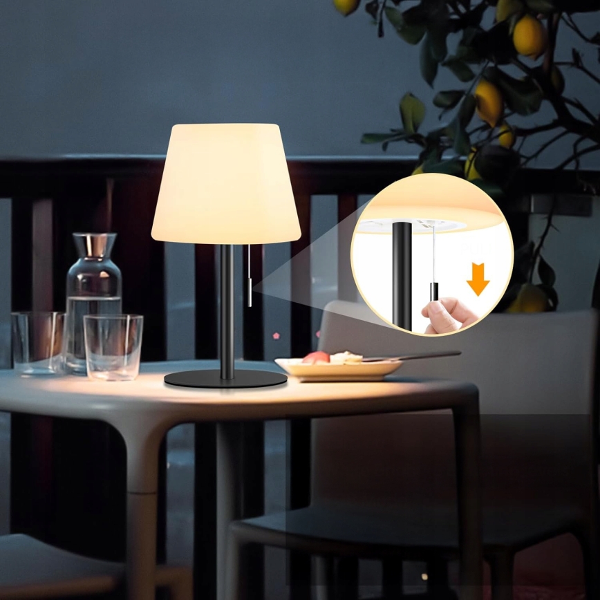 Ρυθμιζόμενη LED ηλιακή λάμπα LED/2W/5V USB 1200 mAh IP44 λευκή/μαύρη