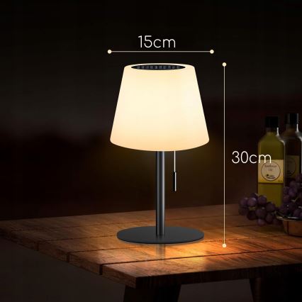 Ρυθμιζόμενη LED ηλιακή λάμπα LED/2W/5V USB 1200 mAh IP44 λευκή/μαύρη