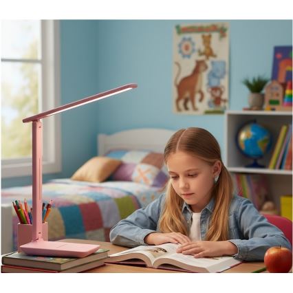 Ρυθμιζόμενη LED επιτραπέζια λάμπα NOBLITE N LED/7W/230V 3000/4000/6500K ροζ