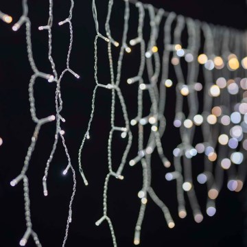 Ρυθμιζόμενη LED χριστουγεννιάτικη κουρτίνα εξωτερικού χώρου 400xLED/11 λειτουργίες 11m IP65 Wi-Fi Tuya