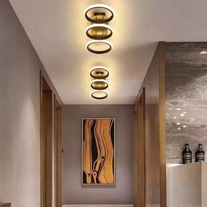 Ρυθμιζόμενο LED φωτιστικό οροφής 30W/230V 3000-6500K μαύρο Wi-Fi Tuya + τηλεχειριστήριο