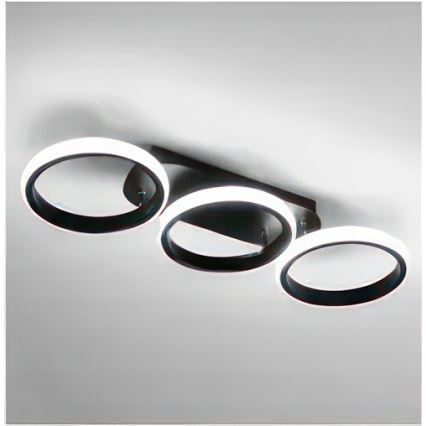 Ρυθμιζόμενο LED φωτιστικό οροφής 30W/230V 3000-6500K μαύρο Wi-Fi Tuya + τηλεχειριστήριο