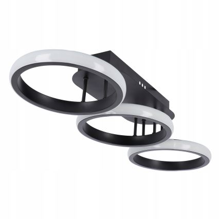 Ρυθμιζόμενο LED φωτιστικό οροφής 30W/230V 3000-6500K μαύρο Wi-Fi Tuya + τηλεχειριστήριο