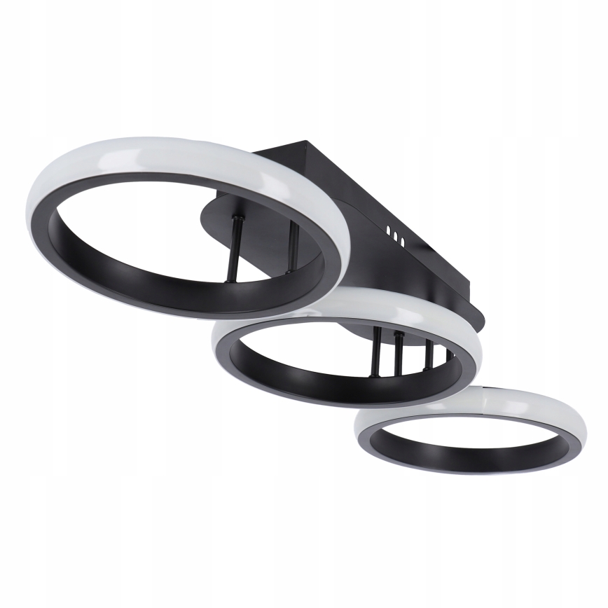 Ρυθμιζόμενο LED φωτιστικό οροφής 30W/230V 3000-6500K μαύρο Wi-Fi Tuya + τηλεχειριστήριο