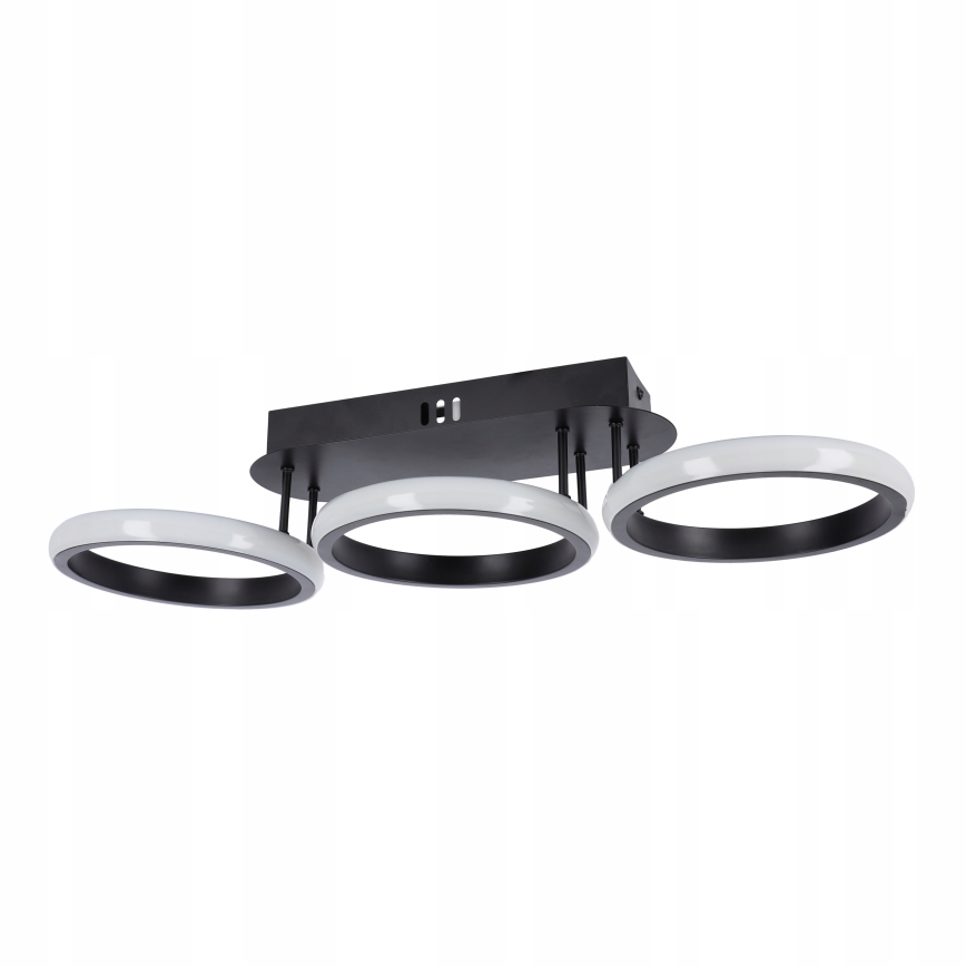 Ρυθμιζόμενο LED φωτιστικό οροφής 30W/230V 3000-6500K μαύρο Wi-Fi Tuya + τηλεχειριστήριο