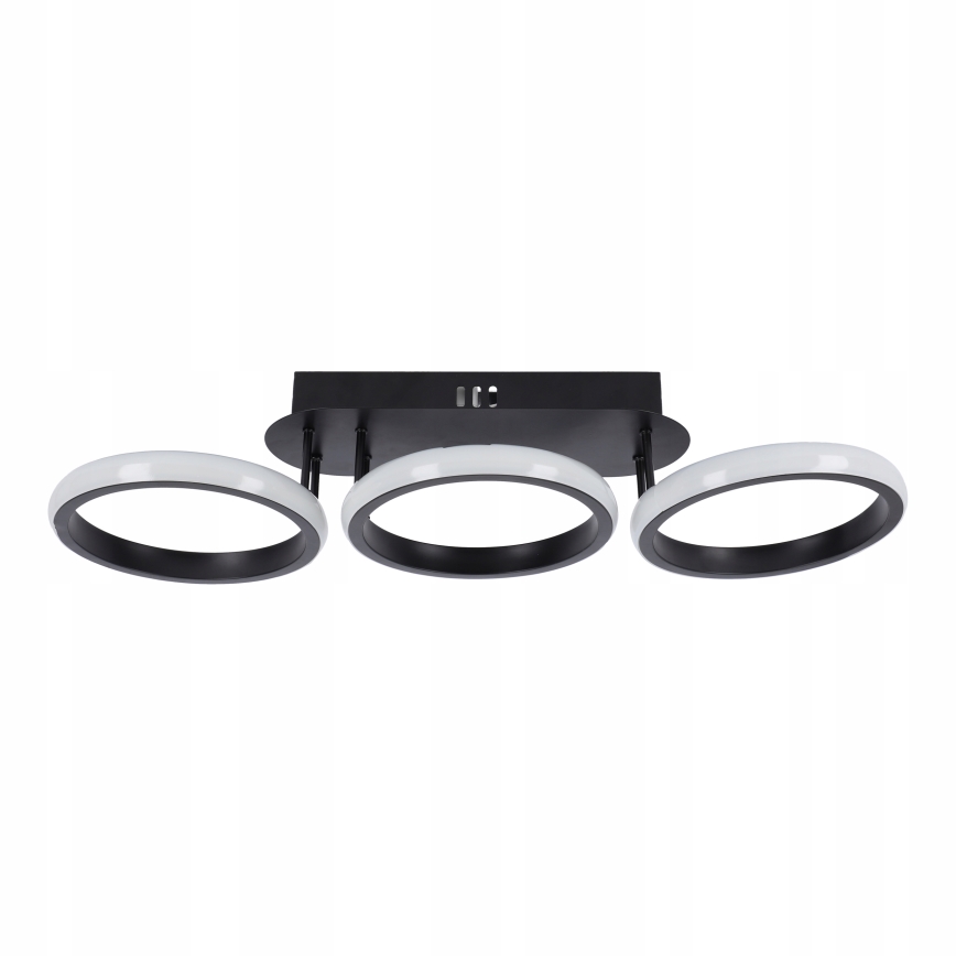 Ρυθμιζόμενο LED φωτιστικό οροφής 30W/230V 3000-6500K μαύρο Wi-Fi Tuya + τηλεχειριστήριο