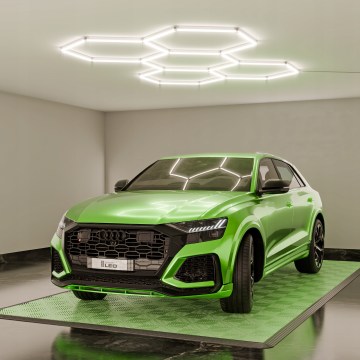 Ρυθμιζόμενο φωτιστικό οροφής LED HEXAGON LED/240W/85-265V 5000K 298x209 cm CRI 90 IP54 λευκό