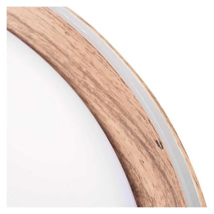 Ρυθμιζόμενο LED φωτιστικό οροφής ILVI LED/30W/230V 2700-6500K διάμ. 40 cm σε απομίμηση ξύλου + τηλεχειριστήριο