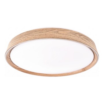 Ρυθμιζόμενο φωτιστικό οροφής LED ILVI LED/45W/230V 2700-6500K, διάμετρος 50 cm, φινίρισμα ξύλου + τηλεχειριστήριο