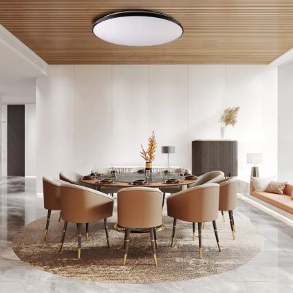 Ρυθμιζόμενο LED φωτιστικό οροφής KERN LED/100W/230V 3000/4000/6000K διάμ. 100 cm μαύρο + τηλεχειριστήριο