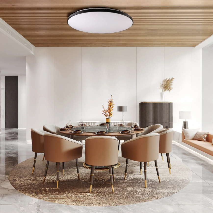 Ρυθμιζόμενο LED φωτιστικό οροφής KERN LED/100W/230V 3000/4000/6000K διάμ. 100 cm μαύρο + τηλεχειριστήριο