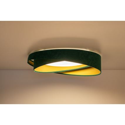 LED Ρυθμιζόμενο φωτιστικό οροφής SMART GALAXY MODERN LED/24W/230V 3000-6500K Ø 55 cm πράσινο/χρυσό + τηλεχειριστήριο
