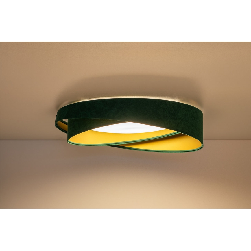 LED Ρυθμιζόμενο φωτιστικό οροφής SMART GALAXY MODERN LED/24W/230V 3000-6500K Ø 55 cm πράσινο/χρυσό + τηλεχειριστήριο
