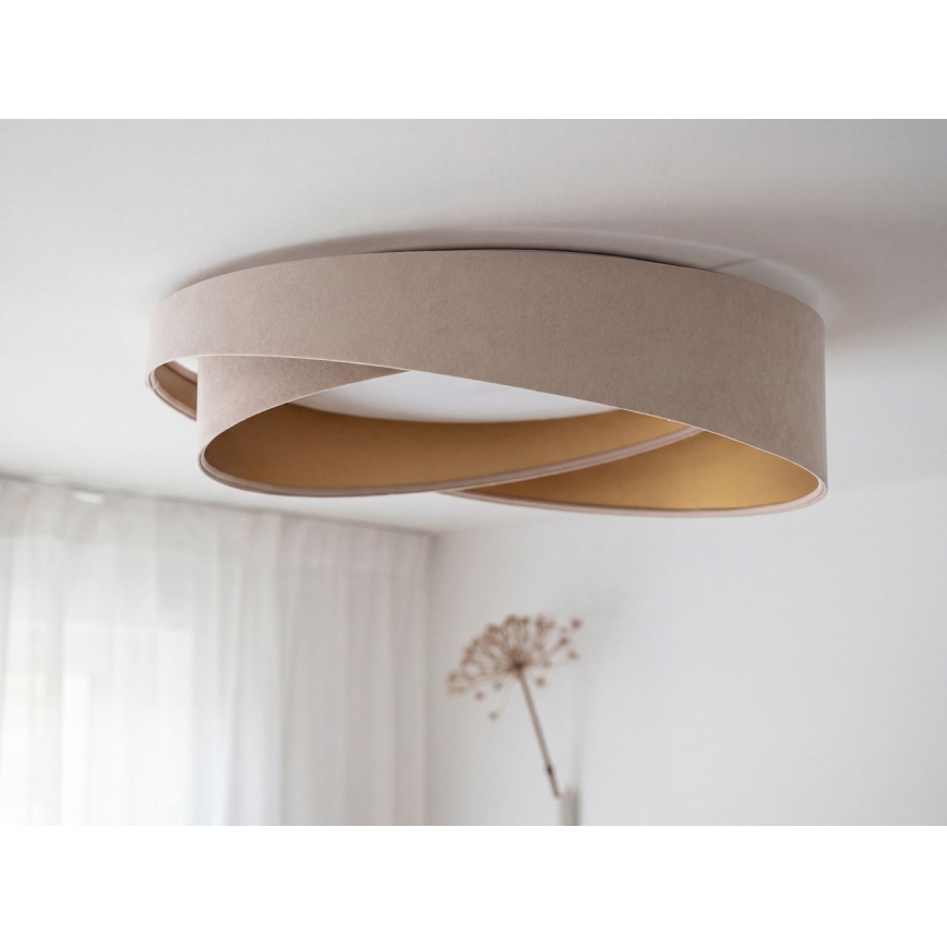 LED Ρυθμιζόμενο οροφής φωτιστικό SMART GALAXY MODERN LED/24W/230V 3000–6500K διάμ. 55 εκ. μπεζ/χρυσό + τηλεχειριστήριο