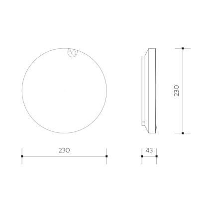 Ρυθμιζόμενο LED φωτιστικό οροφής με αισθητήρα κίνησης και λυκόφωτος LED/6/12/18W/230V Ø 23 εκ.