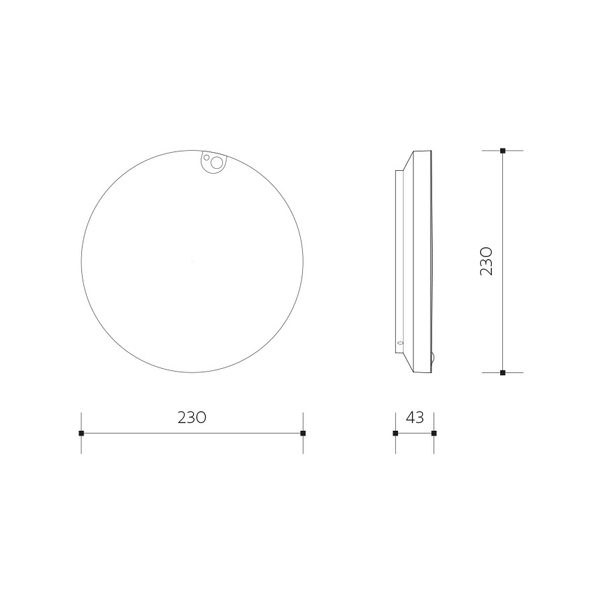 Ρυθμιζόμενο LED φωτιστικό οροφής με αισθητήρα κίνησης και λυκόφωτος LED/6/12/18W/230V Ø 23 εκ.