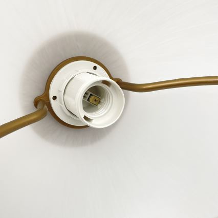 Ρυθμιζόμενο κρεμαστό φωτιστικό RAMONA 1xE27/60W/230V καφέ/λευκό/δρυς