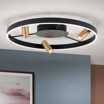 Ρυθμιζόμενο LED φωτιστικό οροφής BERLIN LED/50W/230V μαύρο/χρυσό