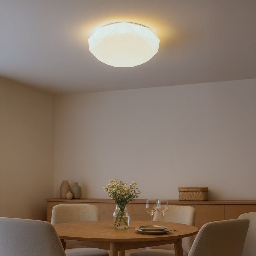 Ρυθμιζόμενο LED φωτιστικό οροφής HEX LED/72W/230V 3000-6000K Ø 50 cm λευκό + τηλεχειριστήριο