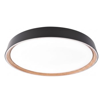 Ρυθμιζόμενο LED φωτιστικό οροφής ILVI, 30W/230V, 2700–6500K, διάμ. 40 εκ., μαύρο/μπεζ + τηλεχειριστήριο