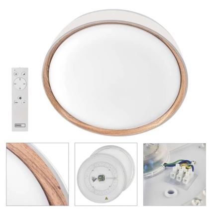 Ρυθμιζόμενο LED φωτιστικό οροφής ILVI LED/30W/230V 2700-6500K Ø 40 cm λευκό/μπεζ + τηλεχειριστήριο