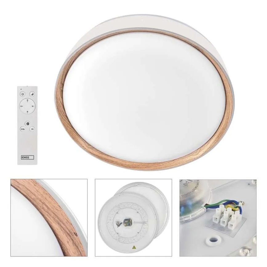 Ρυθμιζόμενο LED φωτιστικό οροφής ILVI LED/30W/230V 2700-6500K Ø 40 cm λευκό/μπεζ + τηλεχειριστήριο