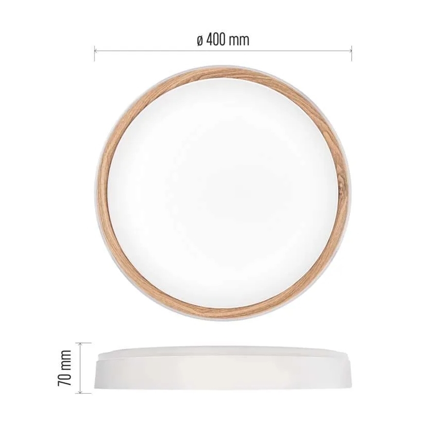 Ρυθμιζόμενο LED φωτιστικό οροφής ILVI LED/30W/230V 2700-6500K Ø 40 cm λευκό/μπεζ + τηλεχειριστήριο