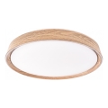 Ρυθμιζόμενο LED φωτιστικό οροφής ILVI LED/30W/230V 2700-6500K διάμ. 40 cm σε απομίμηση ξύλου + τηλεχειριστήριο