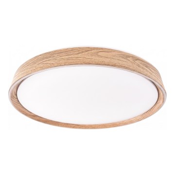 Ρυθμιζόμενο LED φωτιστικό οροφής ILVI LED/30W/230V 2700-6500K διάμ. 40 cm σε απομίμηση ξύλου + τηλεχειριστήριο