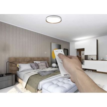 Ρυθμιζόμενο φωτιστικό οροφής LED ILVI LED/45W/230V 2700-6500K διάμ. 50 cm λευκό/μπεζ + τηλεχειριστήριο