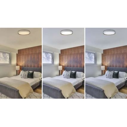 Ρυθμιζόμενο φωτιστικό οροφής LED ILVI LED/45W/230V 2700-6500K διάμ. 50 cm λευκό/μπεζ + τηλεχειριστήριο